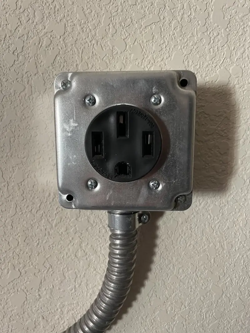 NEMA 14-50 outlet installed for Electrical Panel Upgrade in Carmel